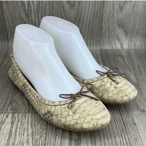 Sam Edelman Snakeskin Cream Flats